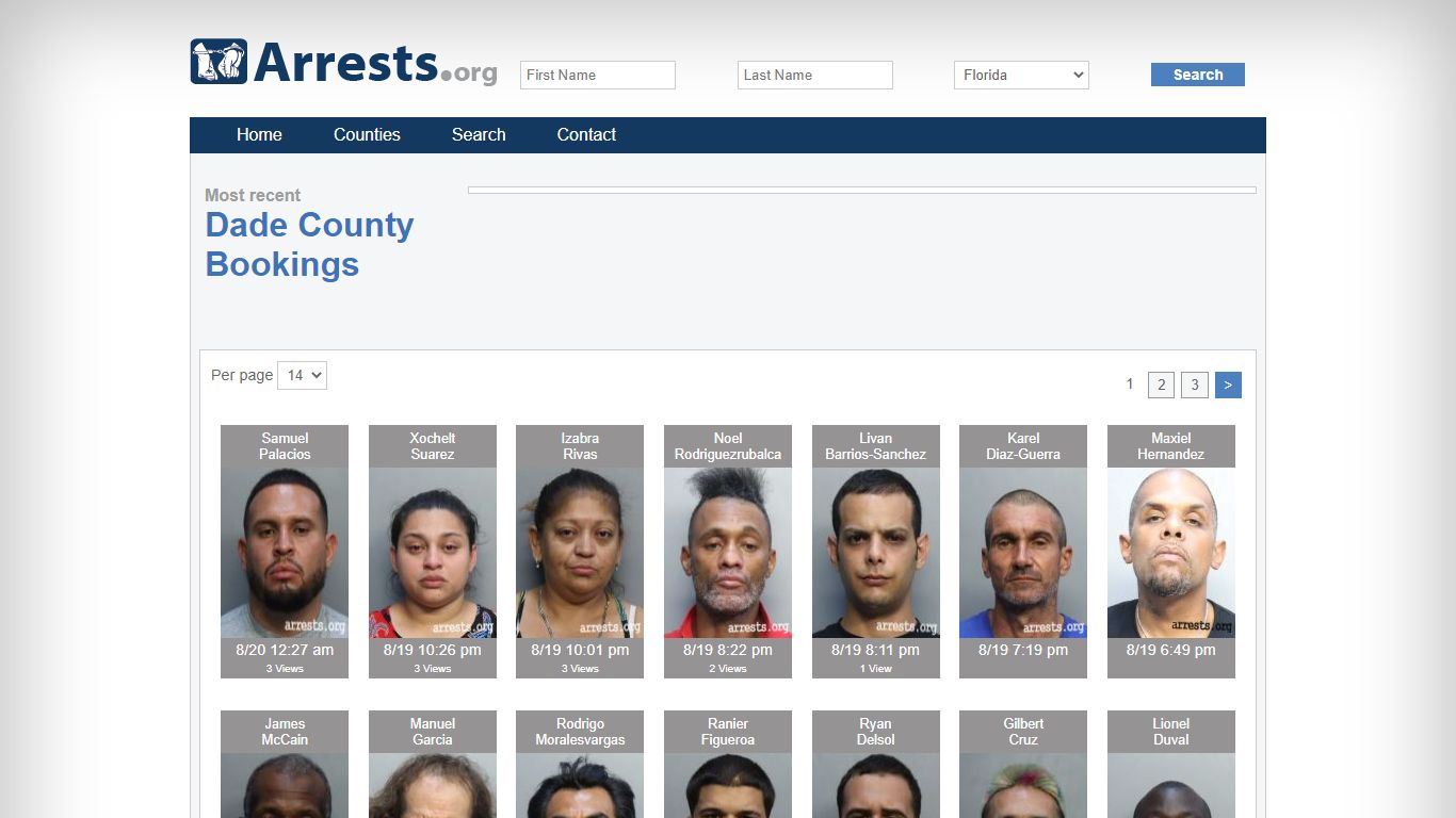 Dade County Arrests and Inmate Search